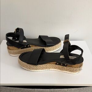 Steve Madden Black Espadrille Sandals